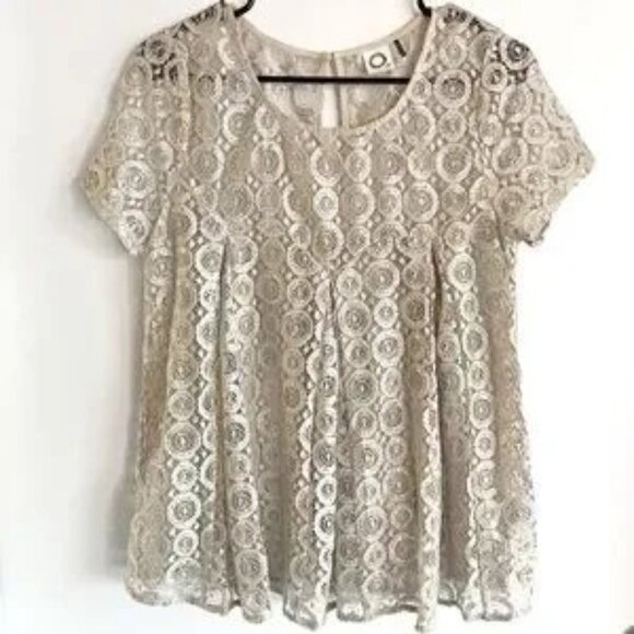 NWT Anthropologie Akemi + Kin Gold Party Blouse  L - Picture 5 of 12